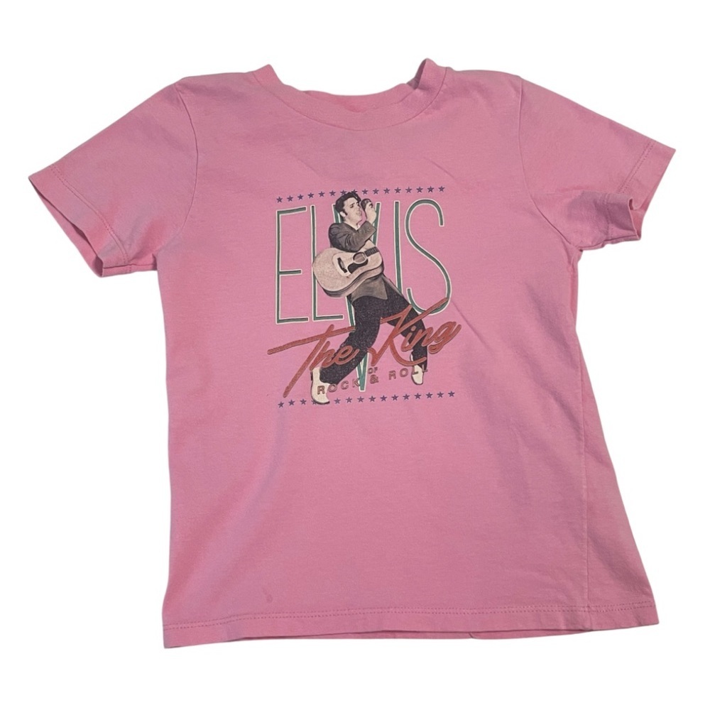 Elvis Pink Graphic Kids T-Shirt